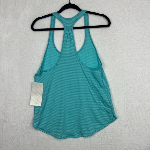 Lululemon 105 F Singlet Tank Top Sz 6 NWT Heathered Angel Blue Silverescent Tech - Picture 4 of 15